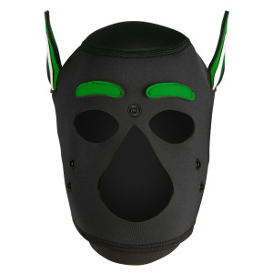 Masque Puppy HUSKY en néoprène Noir et Vert