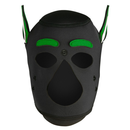 Masque Puppy HUSKY en néoprène Noir et Vert