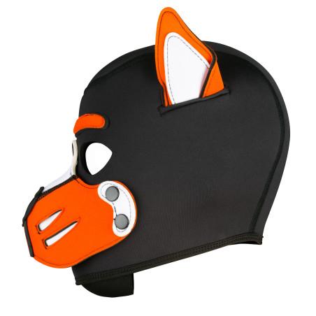 Masque Puppy HUSKY en néoprène - Noir et Orange