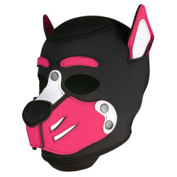 Masque Puppy HUSKY Noir et Rose