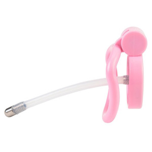 Cage de chasteté avec Tige d'urètre CATHIDY Rose 2.5 x 3.8 cm