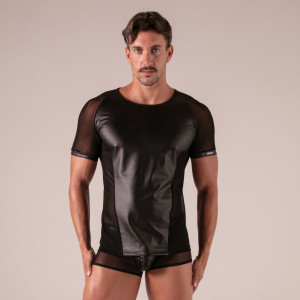 T-shirt REBEL imitation cuir de Absolu Male