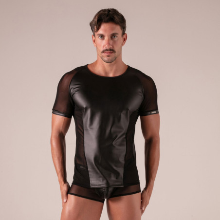 T-shirt REBEL imitation cuir de Absolu Male