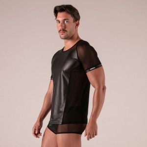 T-shirt REBEL imitation cuir de Absolu Male