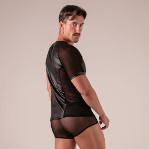 T-shirt REBEL imitation cuir de Absolu Male