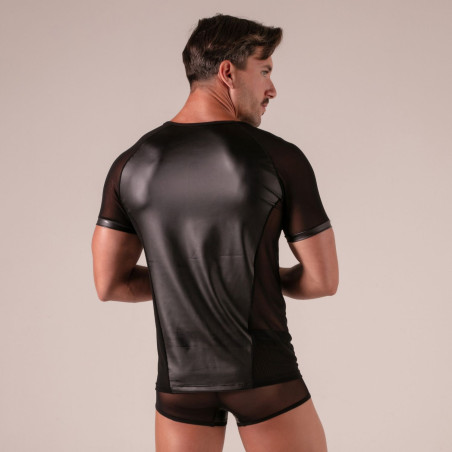T-shirt REBEL imitation cuir de Absolu Male