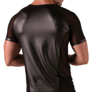 T-shirt REBEL imitation cuir de Absolu Male
