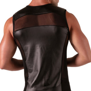 Débardeur imitation cuir REBEL de Absolu Male