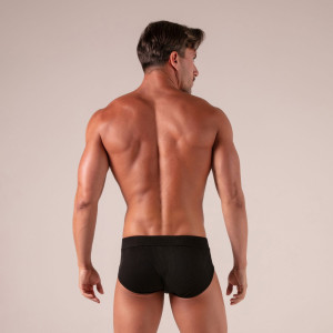 Slip avec lacets LACED Noir de Absolu Male