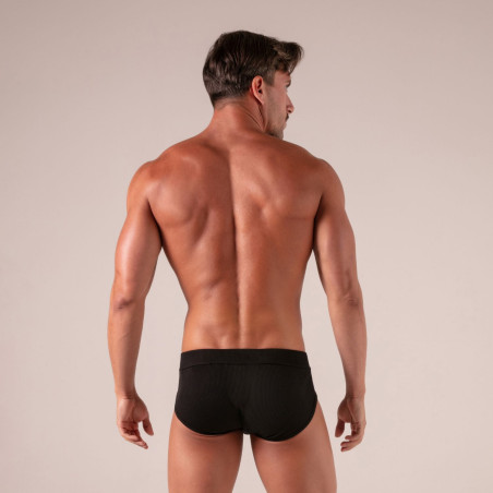 Slip avec lacets LACED Noir de Absolu Male