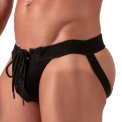 Jockstrap avec lacets LACED Noir de Absolu Male