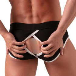 Slip VERSATILE OPEN Noir-Blanc de Absolu Male 2
