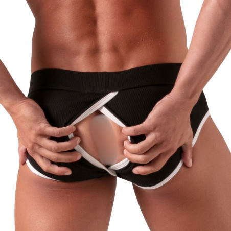 Slip VERSATILE OPEN Noir-Blanc de Absolu Male