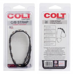 Cockring Ajustbale n Cuir de COLT avec 8 pressions