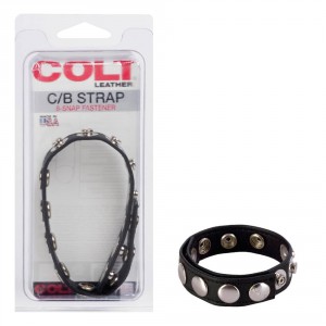 Cockring Ajustbale n Cuir de COLT avec 8 pressions