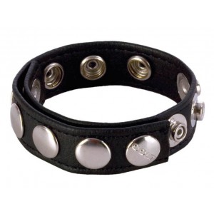 Cockring Ajustbale n Cuir de COLT avec 8 pressions