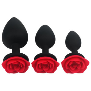 Lot de 3 Plugs silicone ROSEBURD