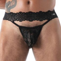 Ultra string en dentelle noir FLUID LACE de TOF Paris