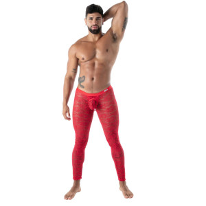 Legging dentelle avec ouverture FLUID LACE Rouge