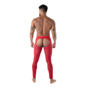 Legging dentelle avec ouverture FLUID LACE Rouge
