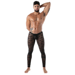 Legging en dentelle noir FLUID LACE et Ouvertures