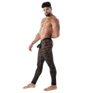 Legging en dentelle noir FLUID LACE et Ouvertures