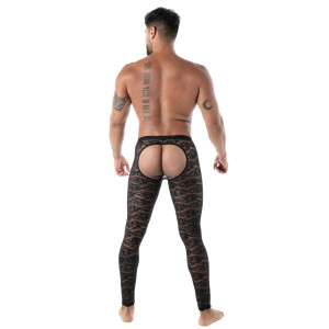 Legging en dentelle noir FLUID LACE et Ouvertures
