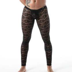 Legging en dentelle noir FLUID LACE et Ouvertures