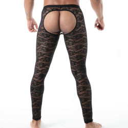 Legging en dentelle noir FLUID LACE et Ouvertures 2
