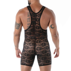 Body en dentelle noir FLUID LACE de TOF Paris