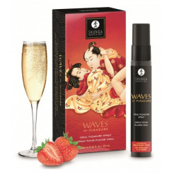 Spray pour fellation WAVES OF PLEASURE Vin pétillant à la fraise 20ml