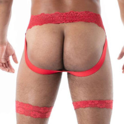 Jock Chaps en dentelle FLUID LACE Rouge de TOF Paris 2