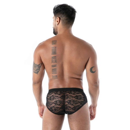 Slip en dentelle FLUID LACE Noir de TOF Paris