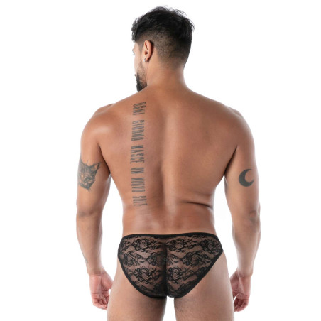 Mini slip en dentelle FLUID LACE Noir de TOF Paris