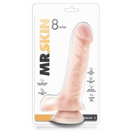 Gode Realistic Cock Basic 18 x 4.4 cm  Dr Skin Couleur Chair