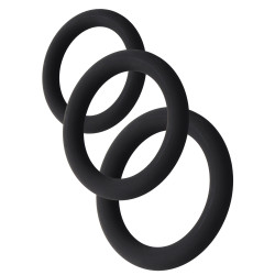 Cockrings en Silicone STAMSTART Noirs 33-39 mm