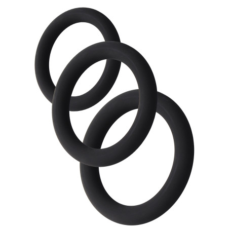 Cockrings en Silicone STAMSTART Noirs 33-39 mm