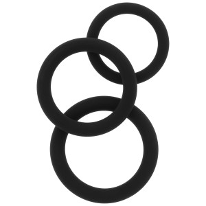 Cockrings en Silicone STAMSTART Noirs 33-39 mm