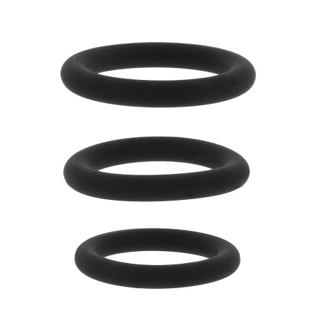 Cockrings en Silicone STAMSTART Noirs 33-39 mm