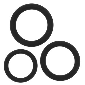 Cockrings en Silicone STAMSTART Noirs 33-39 mm