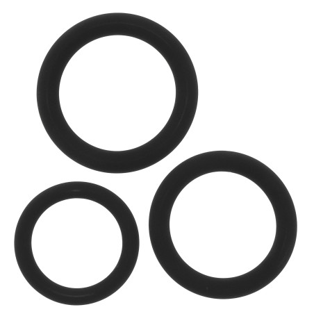Cockrings en Silicone STAMSTART Noirs 33-39 mm