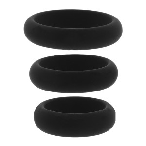 Lot de 3 Cockrings en silicone STAMCOCK 40-50 mm