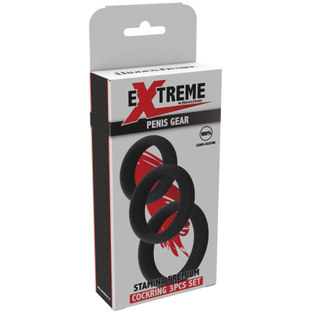 Lot de 3 Cockrings en silicone STAMCOCK 40-50 mm