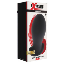 Plug anal EGG STRETCH Noir de 15.5 x 7.3 cm 2