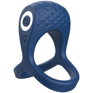 Cockring vibrant BRUTAL Bleu - Diamètre de 45 mm
