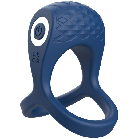 Cockring vibrant BRUTAL Bleu - Diamètre de 45 mm