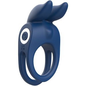 Cockring vibrant FIERCE RABBIT Bleu - Diamètre 30 mm
