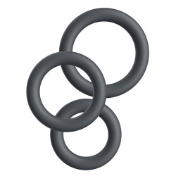 Lot de 3 Cockrings Silicone PLIZPLAY 35-45 mm
