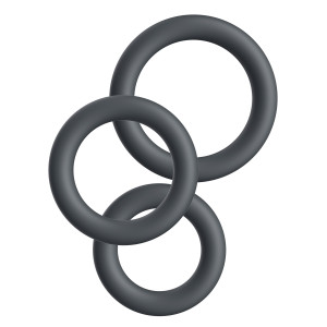 Lot de 3 Cockrings Silicone PLIZPLAY 35-45 mm