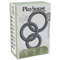 Lot de 3 Cockrings Silicone PLIZPLAY 35-45 mm 2